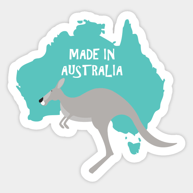 Made in Australia Australia Sticker TeePublic